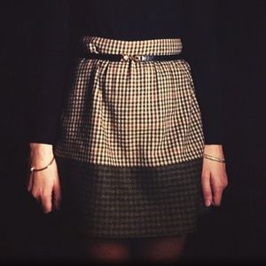 J.Crew Houndstooth Wool Skirt